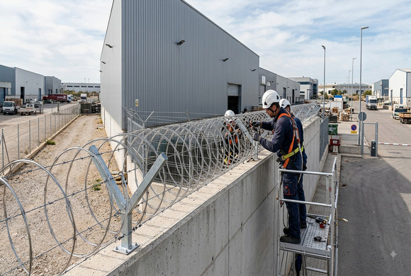 Criterios de seguridad en instalación de concertina en naves industriales